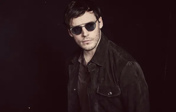 Background, portrait, glasses, jacket, actor, Zoo, Sam Claflin, Sam Claflin