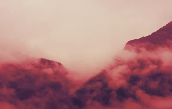 Clouds, mountains, Norway, fjords