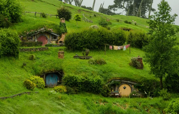 Picture Movie, Landscape, Shir, The hobbit, Hobbiton, Nora