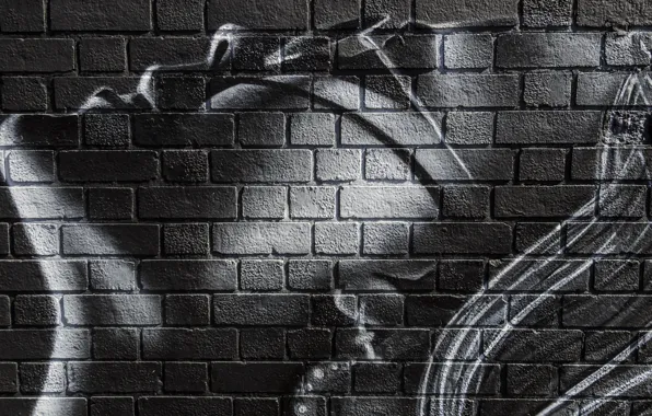 Wall, graffiti, figure