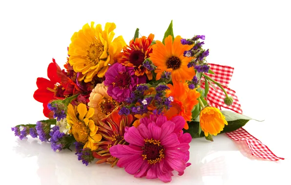 Photo, Flowers, Bouquet, Gerbera, Zinnias