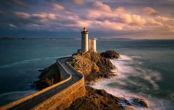 Sea, landscape, lighthouse