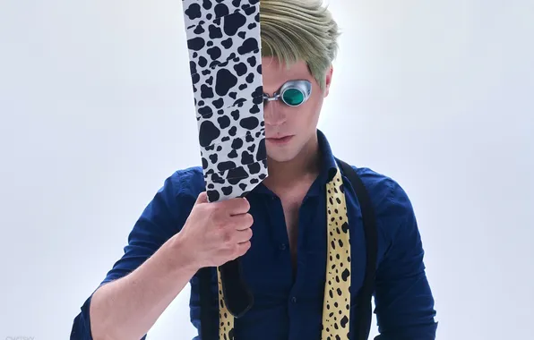 Glasses, guy, axe, cosplay, blonde, cosplay, Grayson, GraysonFin cosplay