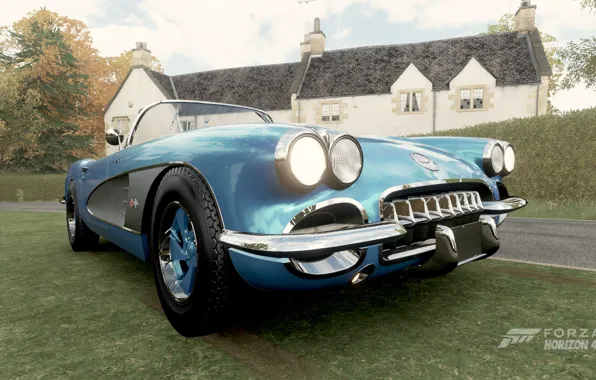 Picture Corvette, Blue, Forza Horizon 4