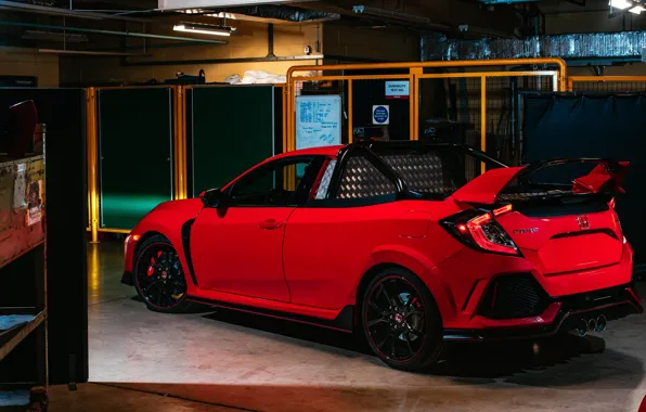 Honda, rear view, Civic, Type R, Pickup Truck