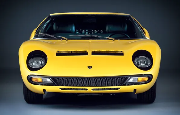 Color, Auto, Lamborghini, Machine, Eyes, 1971, Lights, Car