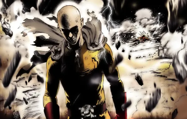 Saitama, Saitama, onepunchman, vanpatten, Lord Boros, One punch man