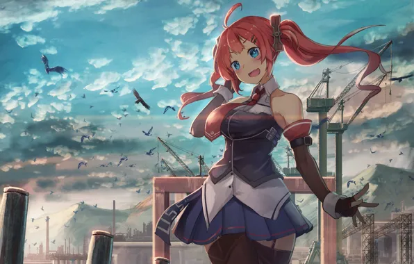 Girl, Birds, Azur Lane
