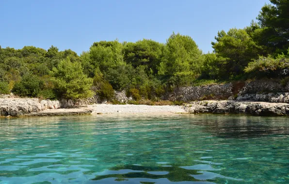 Sea, nature, stones, shore, Bay, Bay, Laguna, pond