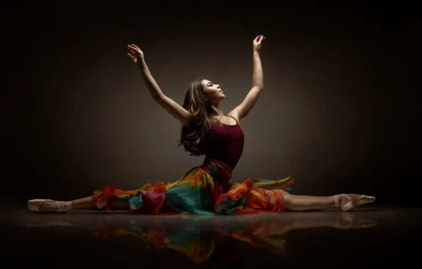 Picture girl, background, dance