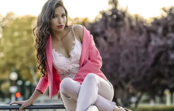 Look, girl, model, brunette, Ela Paez