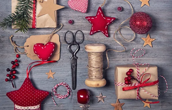 Decoration, New Year, Christmas, Christmas, vintage, wood, Xmas, decoration