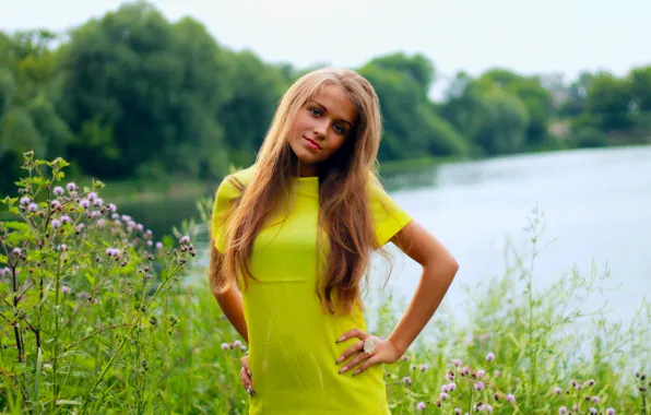 Picture summer, nature, summer, Russia, girls, nature, greens, Russian beauty
