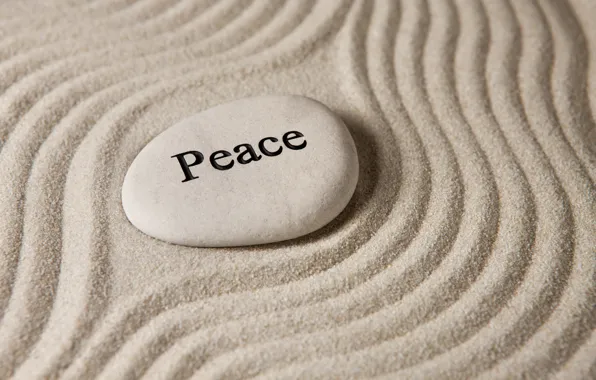 Sand, stones, peace, stone, sand, zen