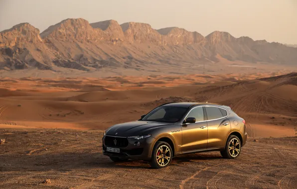 Desert, Maserati, the evening, crossover, 2017, Levante, Q4, GranSport