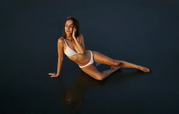 Water, girl, pose, figure, bikini, Nikolay Novikov