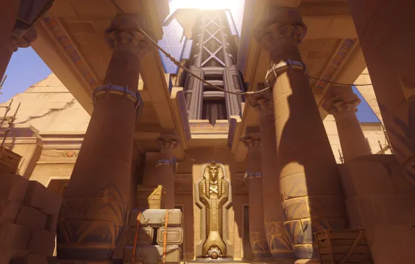 Pyramid, columns, Overwatch