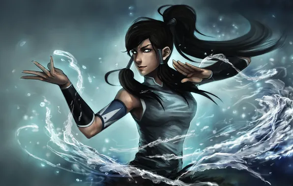 Eyes, water, girl, art, ninjatic, avatar: the legend of korra, times