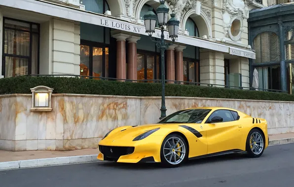 Ferrari, yellow, street, F12tdf