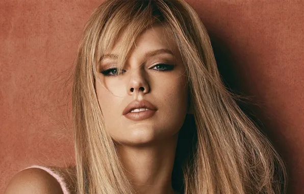 Look, girl, face, portrait, makeup, lips, Taylor Swift