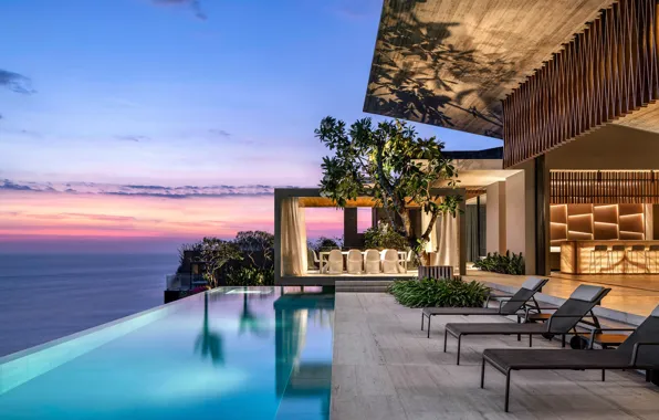 Picture Villa, the evening, pool, Bali, Indonesia, terrace, Bali, by SAOTA