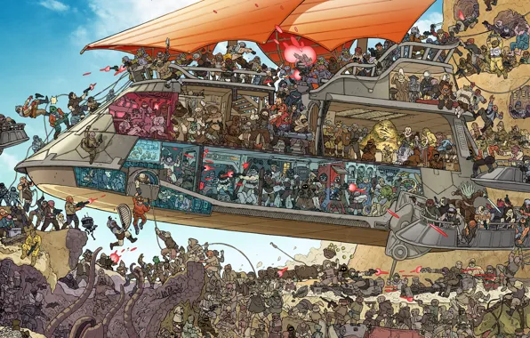 Star Wars, Shooting, Battle, Fantasy, Art, Fiction, Attack, Characters