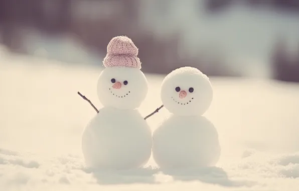 Winter, snow, Christmas, New year, snowmen, snowman, AI art, neural network