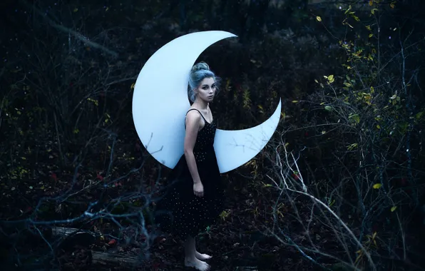 Picture forest, girl, Aleah Michele, Swear by the Moon