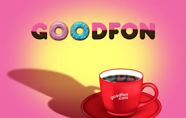 Picture goodfon, Chocolate, coffee, donuts