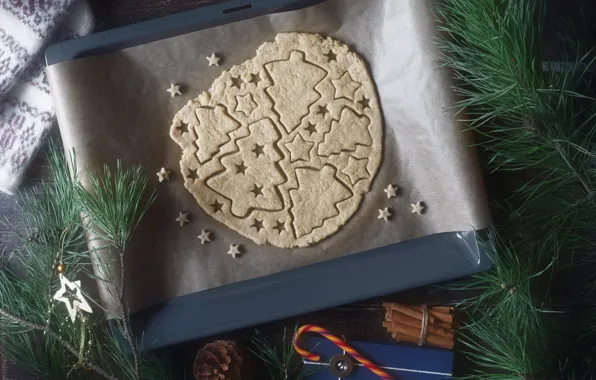 Picture decoration, tree, New Year, cookies, Christmas, happy, Christmas, New Year