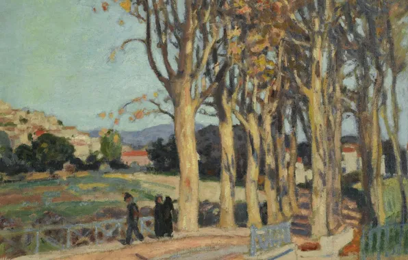 Picture landscape, picture, Albert Andre, Albert Andre, The road to Cagnes-sur-Mer