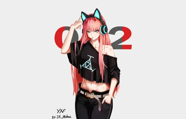 Girl, style, anime, art, 002, Darling In The Frankxx, Cute in France