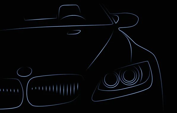 Machine, BMW, silhouette, car