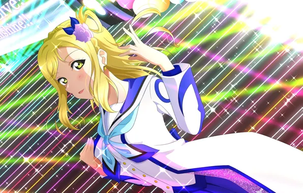 Line, background, dress, girl, bright, Love Live School Idol Project, Living love