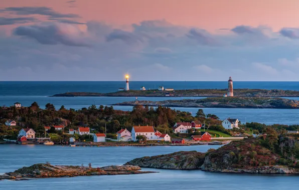 Picture landscape, coast, lighthouse