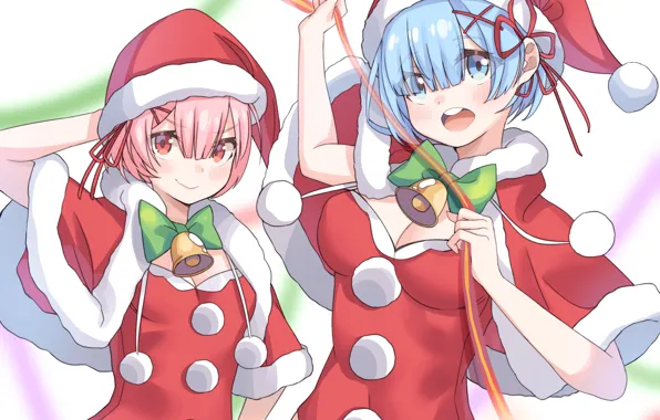 Girls, new year, REM, RAM, Re:Zero kara hajime chip isek or Seikatsu