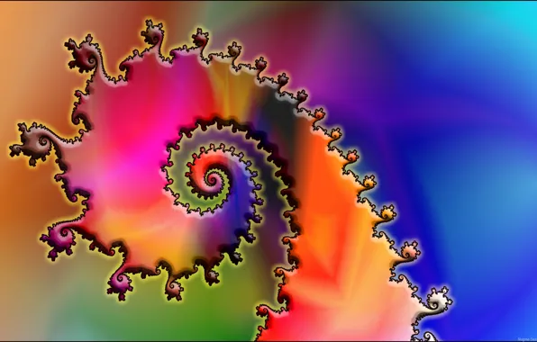 Light, color, spiral, the volume