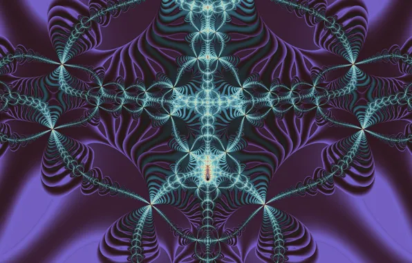 Purple, abstraction, pattern, dark, fractal, ornament, center, symmetry