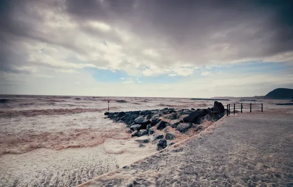 Sea, wave, the sky, landscape