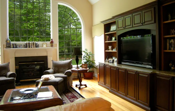 Design, style, living room, interior, fireplace