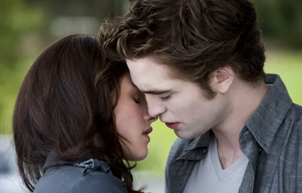 Picture girl, kiss, actress, pair, actor, guy, twilight, twilight