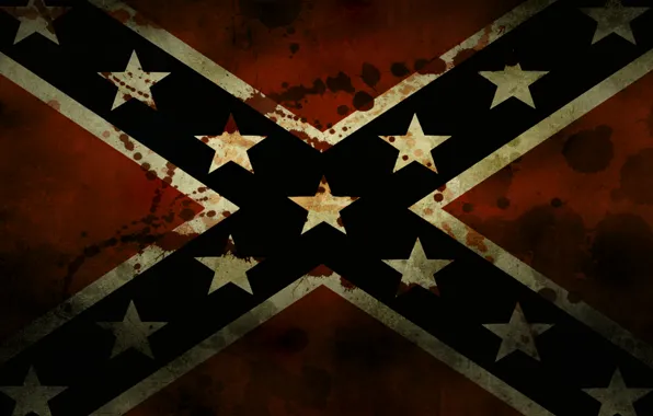 Picture stars, flag, Blood, Confederate