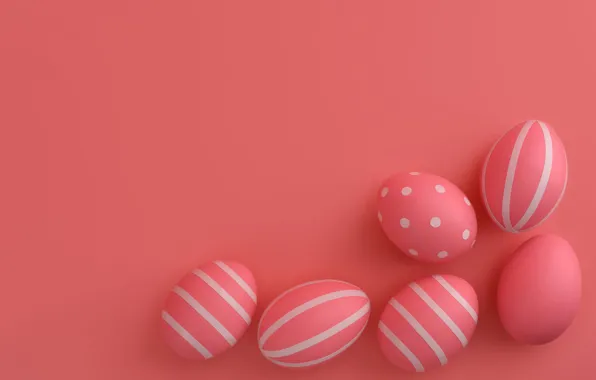 Strips, holiday, eggs, spring, Easter, pink, pink background, painted