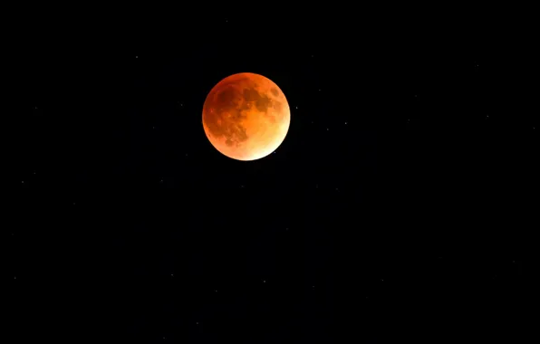 Picture night, the moon, Red Moon Eclipse