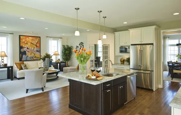 Design, furniture, interior, kitchen, living room