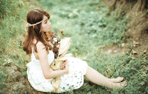 Summer, girl, mood, Asian