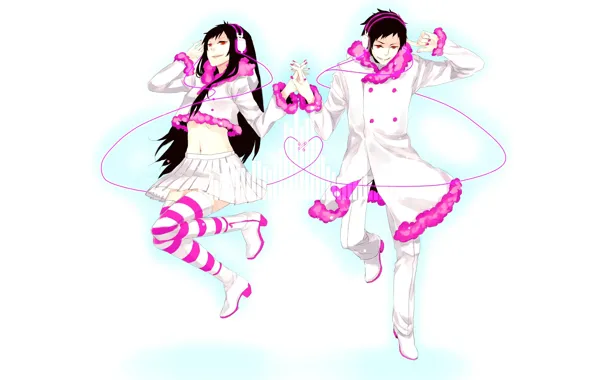 Girl, art, guy, Durarara, Durarara, Of Izaya Orihara