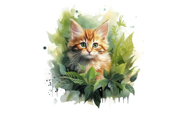Cat, cat, look, pose, kitty, face, AI art, neural network