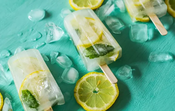 Picture ice, lemon, ice cream, citrus