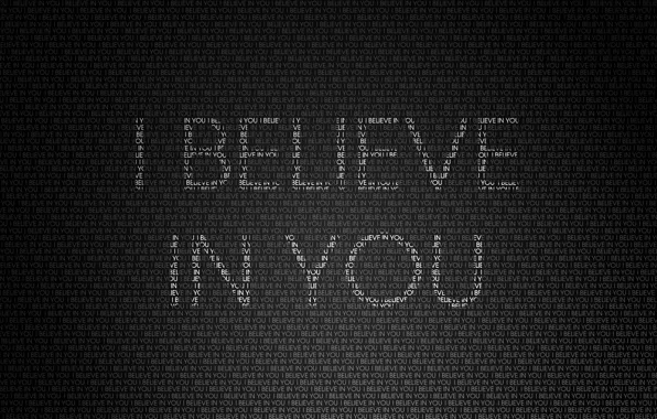 Picture letters, background, words, i believe in you, I believe in you